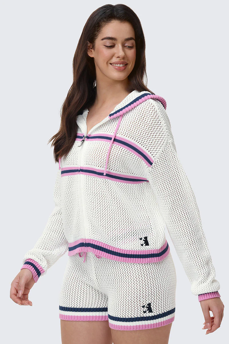 Mesh Zip-Up Hoodie