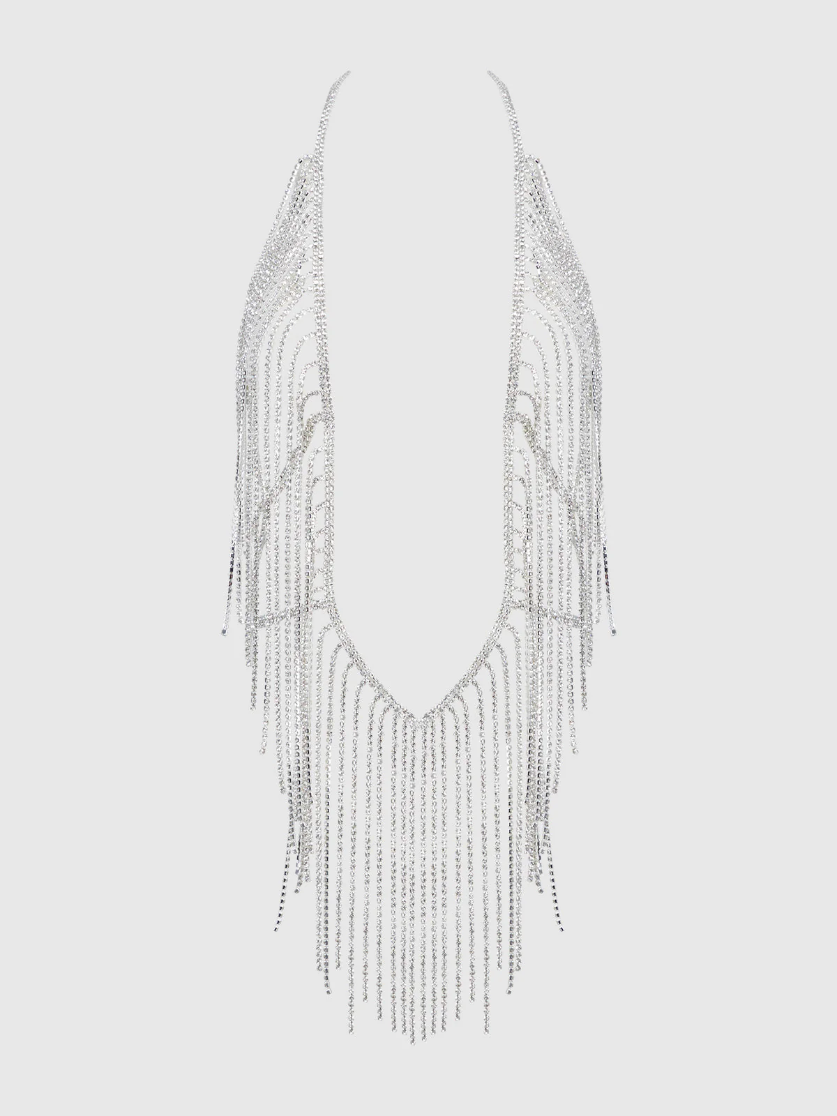 Ziggy Rhinestone Fringe Deep V-Punge Teddy