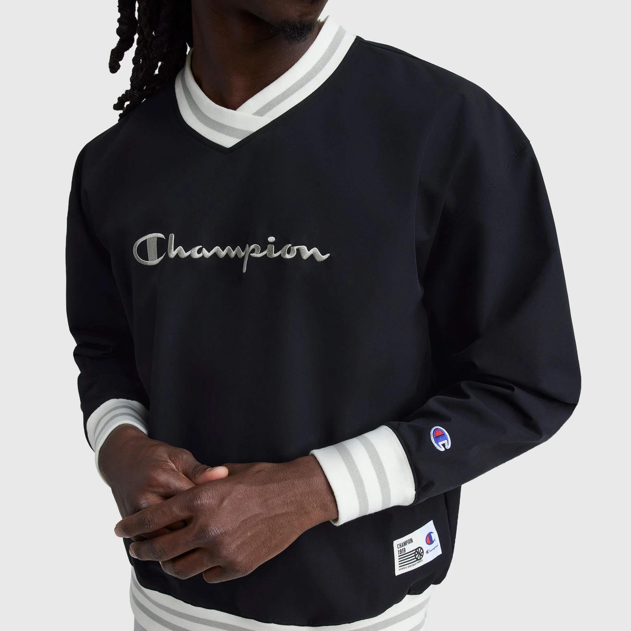 Gridiron V-Neck Pullover, C Logo