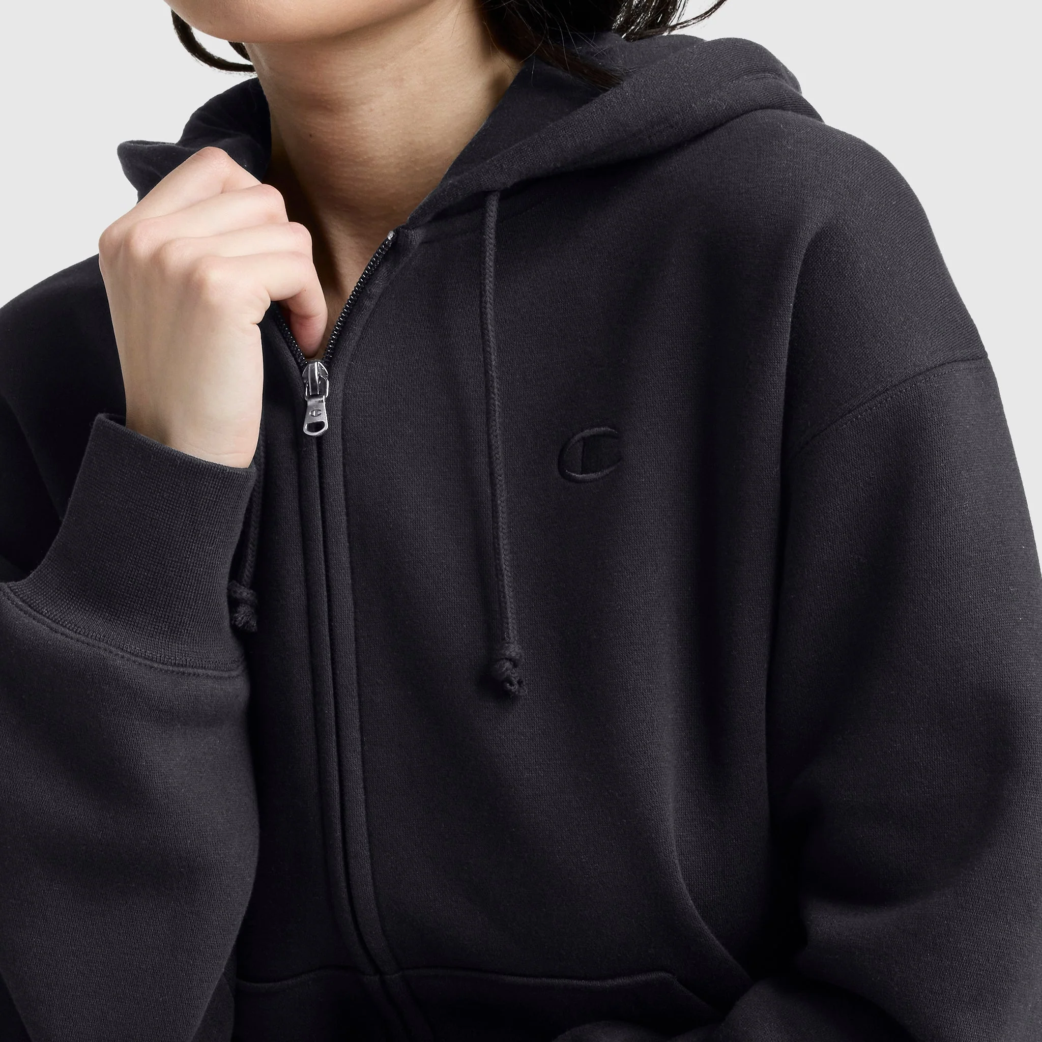 Powerblend Fleece Zip-Up Hoodie, C Logo