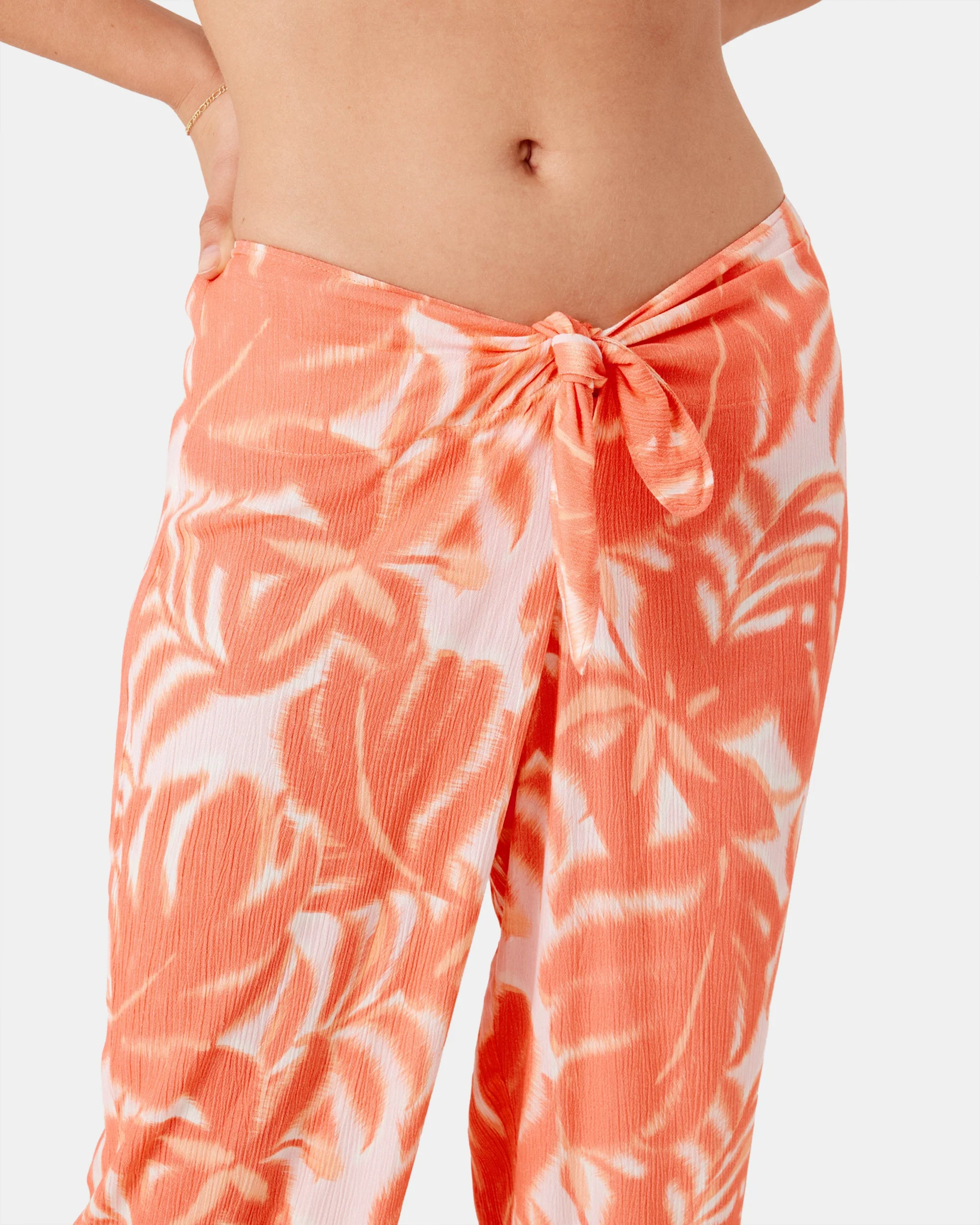 Palm Haze Tie Front Cover Up Pant
