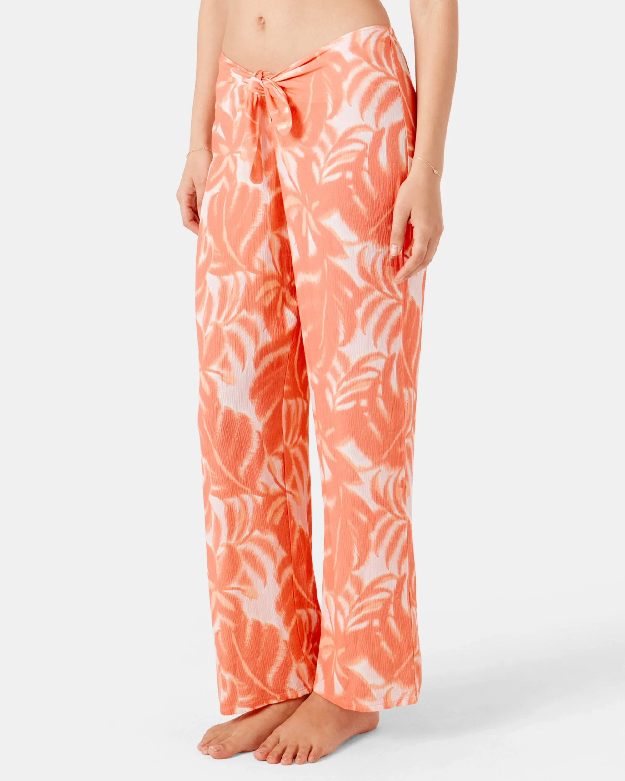 Palm Haze Tie Front Cover Up Pant
