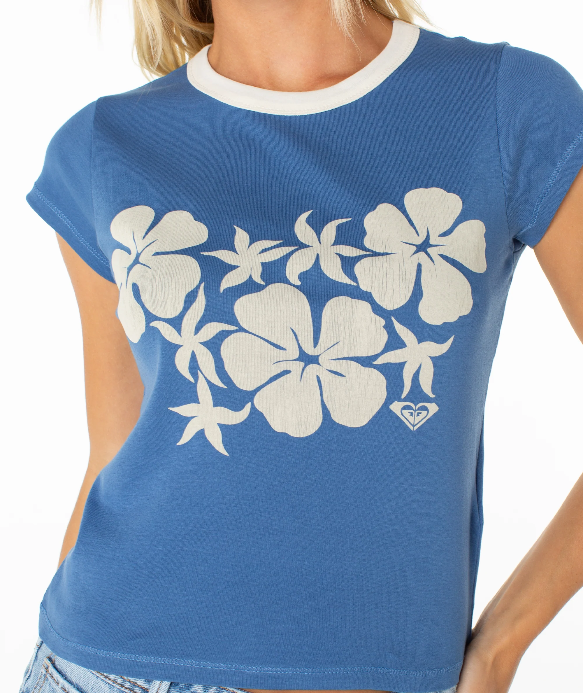 Plumerias & Hibiscus  90s Baby Tee