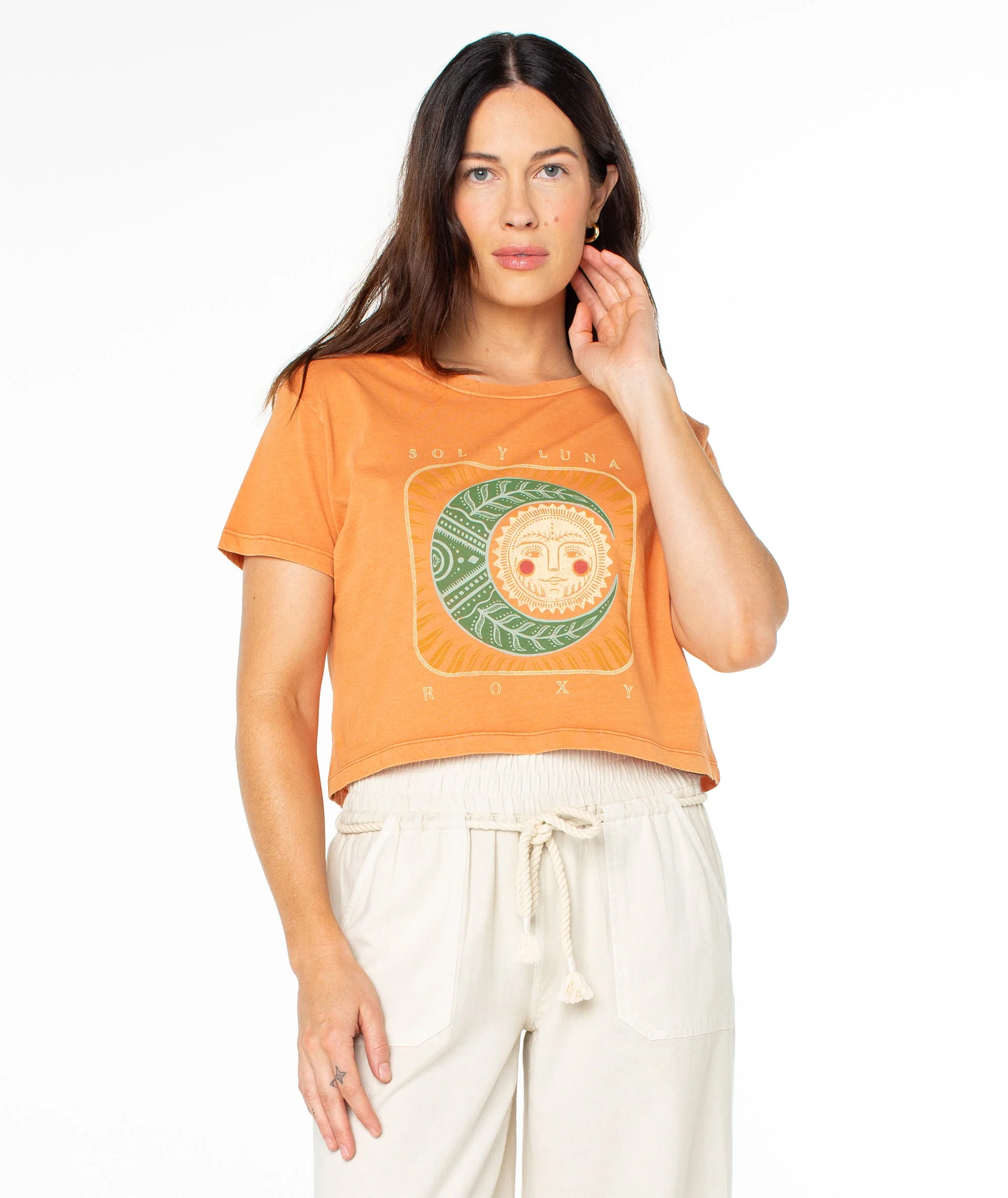 Sol Y Luna Cropped Boxy Tee