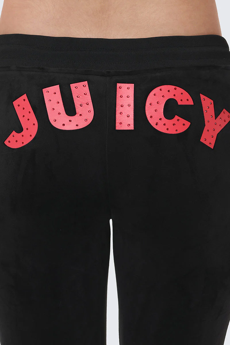 Cherry Bling Velour Jogger